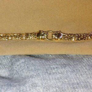 14k gold panther bracelet